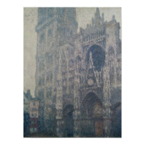Rouen Cathedral, West Portal, Grey Weather, 1894 posters