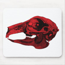 Rouge anatomique de crâne de lapin tapis de souris