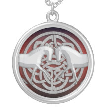 Rouge blanc de granit romain celtique de cheval pendentif
