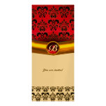 Rouge Bourgogne d'or de MONOGRAMME de GEMME de DAM Invitation Personnalisée