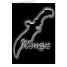 rouge dagger greeting card