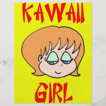 rouge de fille de kawaii prospectus