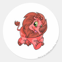 Rouge de Tonu Autocollant Rond