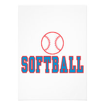 rouge et bleu de logo du base-ball cartons d'invitation