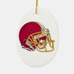 rouge et graphique de vecteur de casque de footbal décorations pour sapins de noël