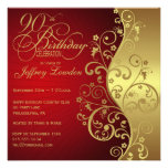 Rouge et quatre-vingt-dixième invitation de fête d