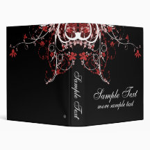 Rouge floral abstrait, noir et blanc