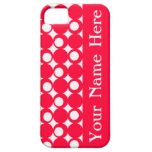 Rouge Mod Ball Design with name iPhone 5 Covers