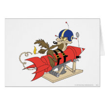 Rouge Rocket d'E. Coyote Launching de Wile Carte De Vœux