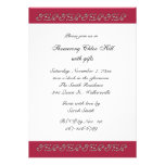 Rouge rouge et douche nuptiale de perles invitation