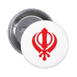 Rouge sikh de Khanda Pin's