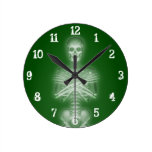 Rougeoyer squelettique : Horloge murale Horloges