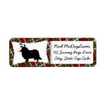 Rough Collie Reindeer Christmas Custom Return Address Label