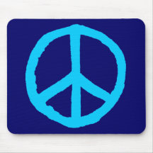 Rough Peace Symbol - Shades of Blue II Mouse Pads
