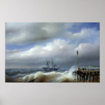 Rough Sea in Stormy Weather, 1846 Posters