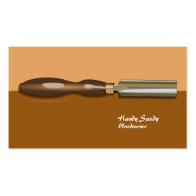 Roughing Gouge Woodturning Brown Business Card