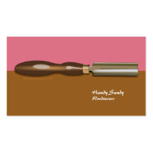 Roughing Gouge Woodturning Pink Brown BusinessCard Business Cards