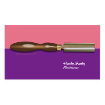 Roughing Gouge Woodturning PinkPurple BusinessCard Business Cards
