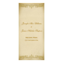 Rouleau vintage de feuille de modèle de menu de ma double carte