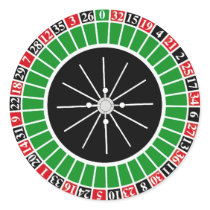 ROULETTE WHEEL ROUND STICKERS
