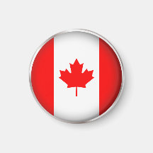 Round Canada Magnets