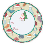Round Christmas gift tag Sticker