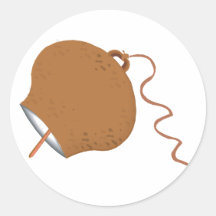 Round Cowbell Abstract Graphic Image Round Stickers