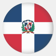 Round Dominican Republic Round Stickers