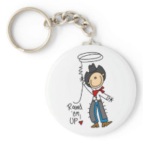 Round Em Up Cowboy Tshirts and Gifts Keychain
