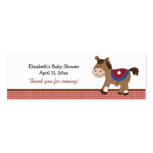 Round 'Em Up Western Horse Custom Favour Tag Business Card Template