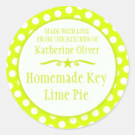 Round lime cookie exchange baking gift stickers