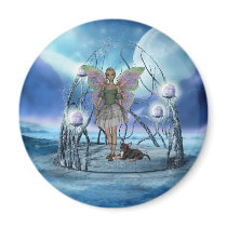Round Magnet ME Green Faerie 2