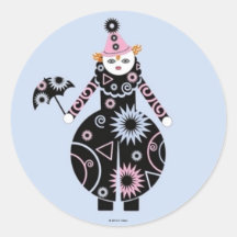 Round Martzkin Baby Shower Stickers