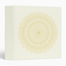 Round motif in cream colour. binder