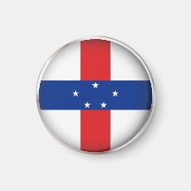 Round Netherlands Antilles Magnet