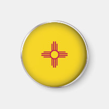 Round New Mexico Fridge Magnets