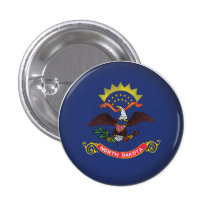 Round North Dakota Pin