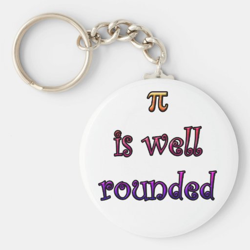 Round Pi Key Chain