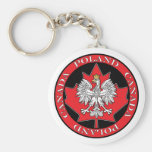 Round Poland Canada Leaf Key Chain