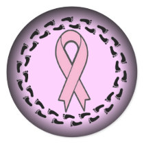 Round Stickers - Breast Cancer Walk