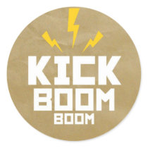 Round Stickers Kick Boom Boom Adesivo Redondo