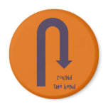 Round the Bend Refrigerator Magnet
