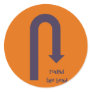 Round the Bend Round Stickers