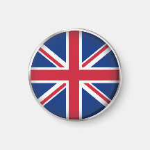 Round United Kingdom Fridge Magnets