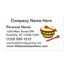 Rounded Drum Simple Version Business Cards