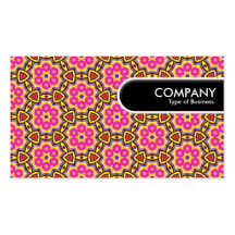 Rounded Edge Tag - Colourful Geometric 02 Business Cards