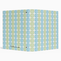 rounds blue and cream 3 ring binder