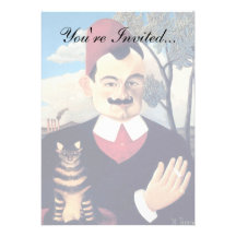 Rousseau - Portrait of Pierre Loti Custom Invite