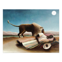 Rousseau's "The Sleeping Gypsy" (1897) Custom Announcements