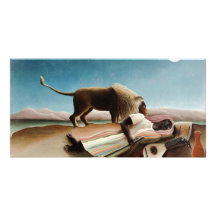 Rousseau's "The Sleeping Gypsy" (1897) Custom Photo Card